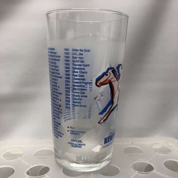 2008 Run for the Roses 134th Kentucky Derby Julep Horse Racing Glass Churchill - Picture 2 of 6